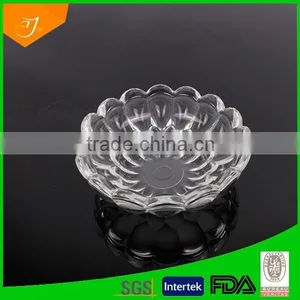 2014 Hot Selling Machine-Pressed Flower Clear Glass Salad Bowl,ZiBO Glass Embossed Crystal Friut Salad Bowl thumbnail-2