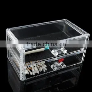 2 Drawer Acrylic Jewelry and Cosmetic Storage Display Box Acrylic Makeup Box thumbnail-3