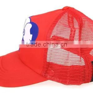 Red 5 Panel Custom Foam Image Printing Trucker Hats thumbnail-5