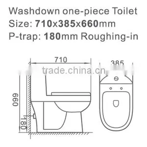 Dennis 2094 P Trap Washdown Vitreous China Water Closet thumbnail-3
