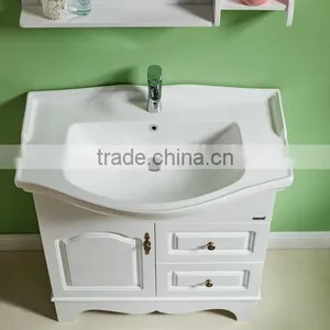 Floor Mount Wooden Cabinet With Mirror Box Combo Bathroom Vanity No.W108 thumbnail-2