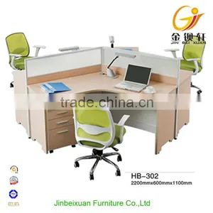 Contemporary Melamine Style Office Cubicle Workstation thumbnail-3