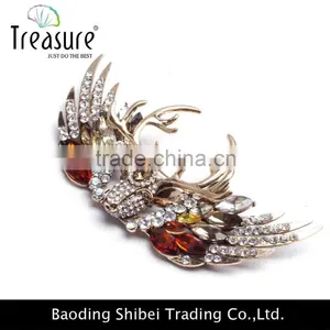 2015 Brand New Fashion Rhinestone Diamond Snowflake Brooch Antler Shape Rhinestone Brooch thumbnail-5