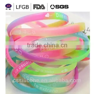 Silicone Bracelet Glow in the Dark Wristband With New Style thumbnail-1