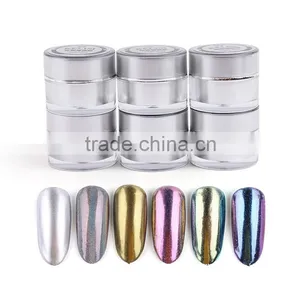 6 Colors Nail Art Mirror Effect Powder Mirror Nail Pigment Powder Quality Choice Most Popular thumbnail-3
