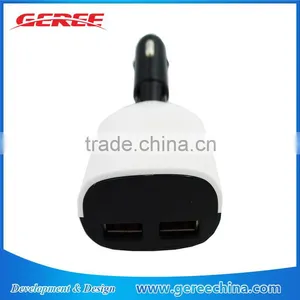 Dual USB 5v Car Charger Adapter(5v/2.4A and 5V/1A Output)with LCD Screen Display thumbnail-3