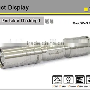 Stainless Steel Flashlight Badge TANK007 E3 thumbnail-1