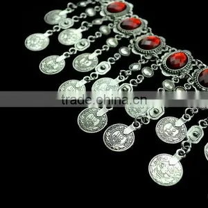 2016 New Fashion Women's Turquoise Statement Tassel Choker Collar Ethnic Bohemian Necklace thumbnail-6