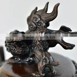 Japanese and High Quality Dragon and Bamboo Design Vase , Incense Burner , and Candlestick Holder Set Made in Japan thumbnail-5