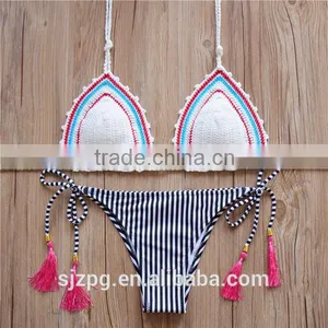 Crochet Knitted Handmade Beachwar, Popular Crochet Bikini Swimwear thumbnail-2