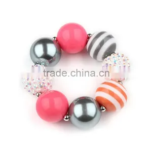 Simple Design Pearl Beads Necklace Jewelry for Baby Girl Newest Poly Baby Necklace With Bracelet Jewelry Set thumbnail-3