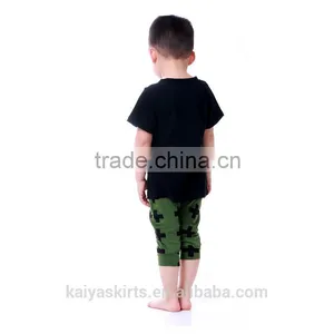 New Coming Stylish Casual Red and Black Cross Haren Pant Cotton Suit Comfortable Boy Clothing Sets thumbnail-4