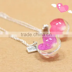 Newest Choker Necklace Round Glass Galaxy Pendants 2015 Necklace Lovely Pendant Silver Chain Necklace For Women Quality Choice thumbnail-6