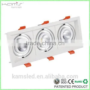 3*10w Trimless Recessed Cob Led Grille Light PMMA Lens Adjustable Spot Light Warm White 3000k thumbnail-2