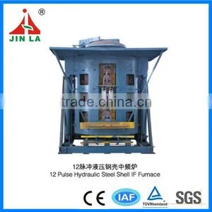 1.5 Tons Hydraulic Steel Shell IF Furnace thumbnail-1