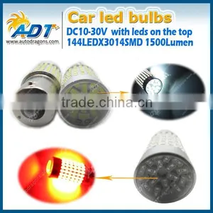 1156 144W Car Smd Led Bulb 3014 Smd Ba15s Car Led Bulb With Lens Super White thumbnail-1
