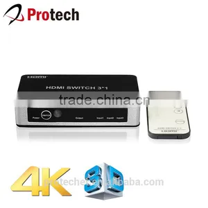 Premium 4K HDMI Switcher 3 Ports 3 in 1 Out Wireless Remote IR thumbnail-1