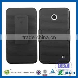 C&T Hybrid Belt Clip Holster Kickstand Hard Back Case Cover for Nokia Asha 210 thumbnail-2