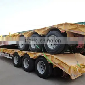 2 Axles Heavy Duty Machinery Transport Low Bed Semi Trailer (axle or Size Optional) thumbnail-4