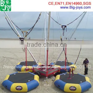 4 Person Bungee Jumping Trampoline for Beach, 10m*10m Outdoor Bungee Jumping Trampoline With Trailer thumbnail-1