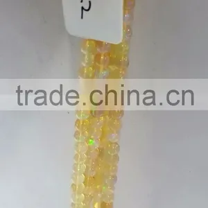 #MZZ Round Plain Top Quality Beads Strand Ethiopian Opal thumbnail-2