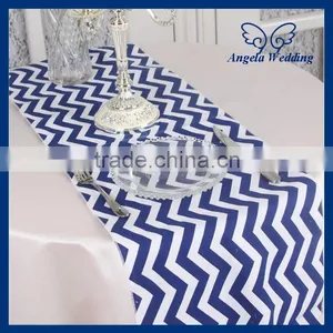 RU012A Cheap 2015 New Decorative Printer Pink and White Chevron Table Runner thumbnail-2