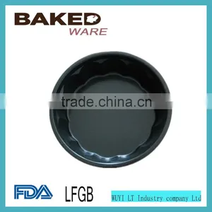 New Flower Shape Pan CARBON Steel Cake Pan Black Color Pizza Pan thumbnail-1