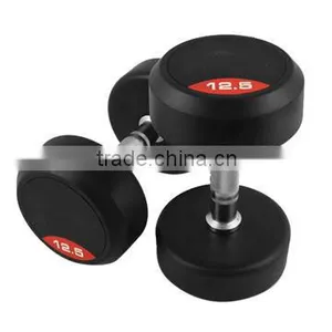 Professional High Quality Rubber Hex Dumbbell thumbnail-1