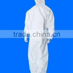 Non-woven Disposable White Protective SF Coverall thumbnail-1