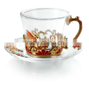 Fancy Dragonfly Coffee Cups Set for Home/hotel/bar thumbnail-1
