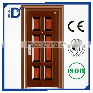 Cheap Front Steel Apartment Building Entrance Door thumbnail-2