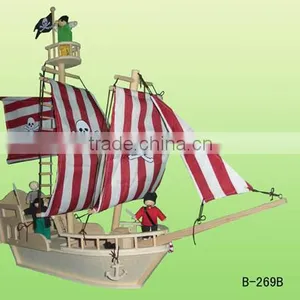 Classic Wooden Toy Ship Model thumbnail-1
