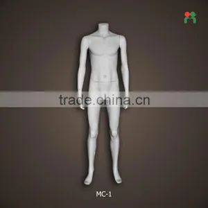 2015 Fashion Fiberglass Headless Male Mannequins Male Doll Matte Silver Grey Color Mannequin Jewellery Holder MC-1 thumbnail-1