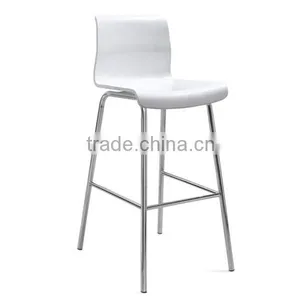 Hot Sale Contemporary Popular Style White Color Bar Stools Chair With Back thumbnail-1