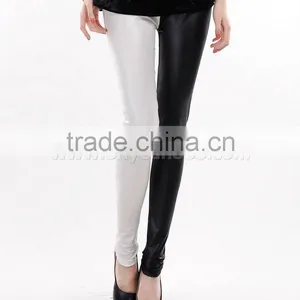 Special Design Full Size Hot Sale Black White Striped Leggings thumbnail-1