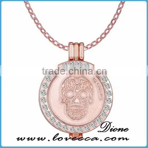 Crazy Hot Custom Stainless Steel DIY Coin Crystal Tree of Life Pendant Fashion Women Necklace Jewelry thumbnail-5