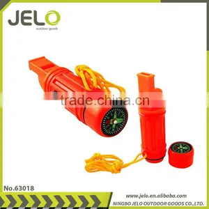 Multi Functions 5 in 1 Survival Kits Whistle Compass Outdoor Safety Emergency With Flint Capsule Mirror thumbnail-1