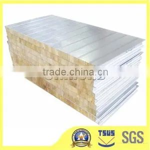 Low Price Water Insulated Rockwool Sandwich Panel With Metal Coating thumbnail-2