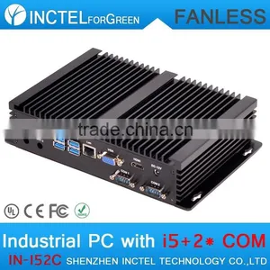 Industrail Grade Fanless IPC PC Computer With Intel i5 Processor 2 COM 4 USB3.0 1G RAM 16G SSD thumbnail-4