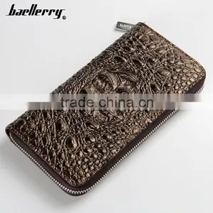 2016 Crocodile Leather Wallet Wallet With Mobile Phone Holder Violet Purse Wallet thumbnail-1