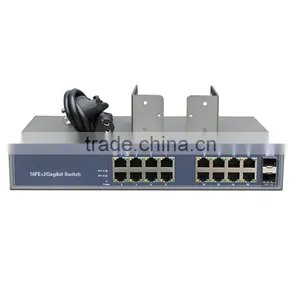2 Port SFP + 16 Port 10/100Mbps Rack-mount Fiber Switch thumbnail-1