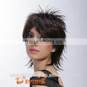 Manufacture Glue Short Synthetic Hair Wigs for Men or Women thumbnail-1