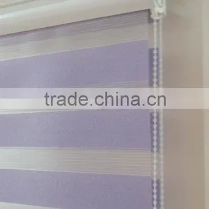 Two Sheet Semi-blackout Rainbow Zebra Blinds thumbnail-1
