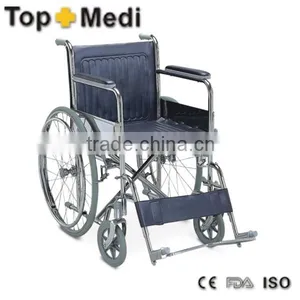Rehabilitation Therapy Supplies Price of Wheelchairs Steel Wheel Chair thumbnail-1