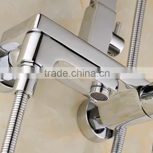 Hot Sale Wall Mounted Square Design Bath&shower Faucet Set With Rainfall Shower Head thumbnail-5