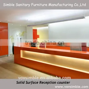 2016 Wholesales Durable Acrylic Solid Surface Reception Desk thumbnail-3
