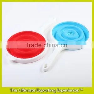 Folding Colander,silicone Folding Colander,Folding Colander With Handle, Folding Vegetable Colander,Folding Leaking Basket thumbnail-1