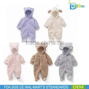 Pure Color Baby Cotton Romper Designs Boutique Girl Clothing Newborn Baby Clothing thumbnail-1