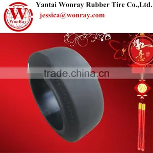 Forklift Wheels 12 Inch Smooth Tread Press-on Solid Tire 12x4 1/2x8 thumbnail-1