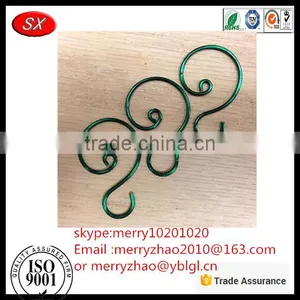 Green Ornament Hooks,fancy Ornament Hooks,decorative Metal Hooks for Christmas thumbnail-1